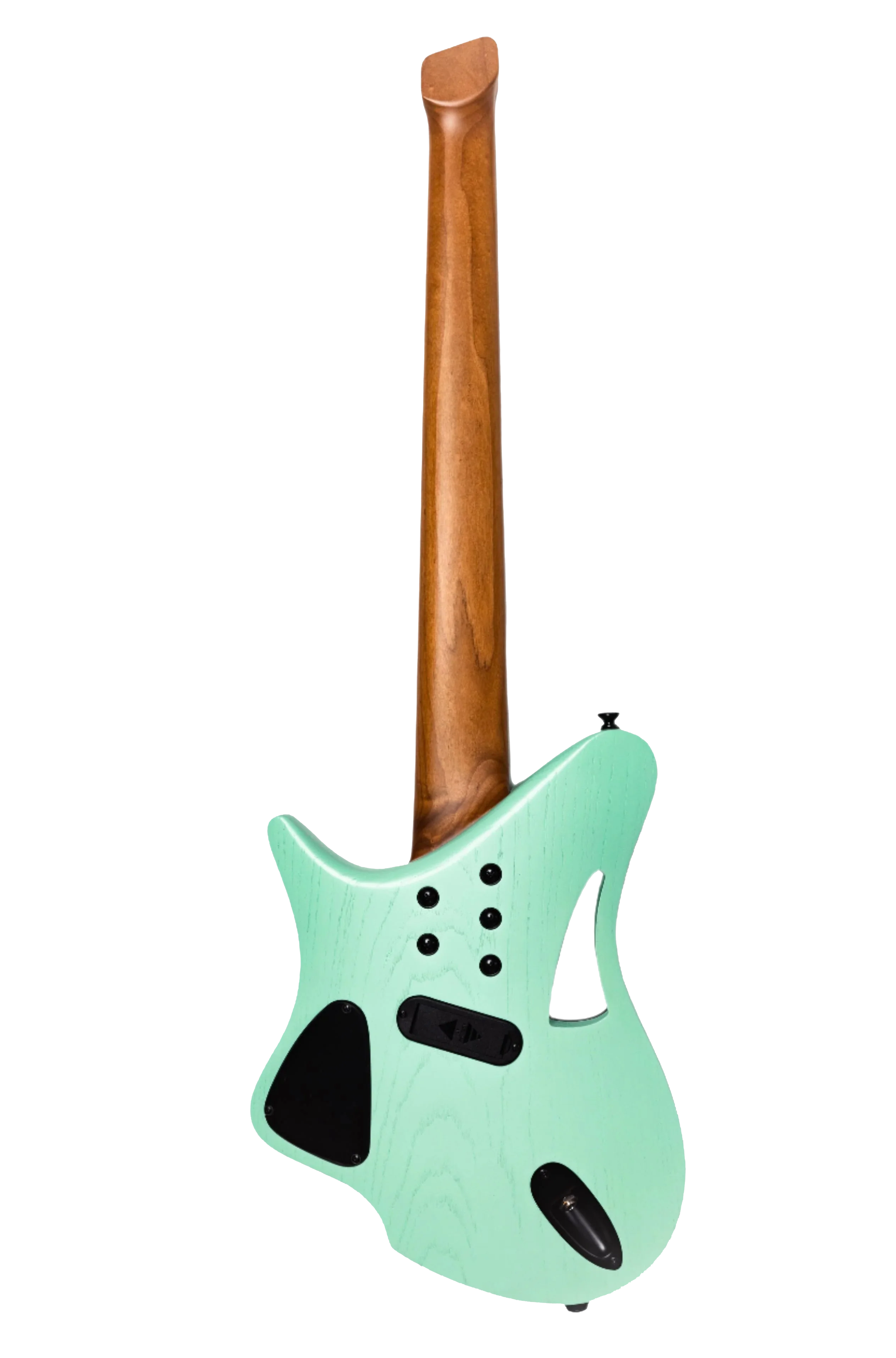 Back of Vetus 7 guitar in Seaglass Green