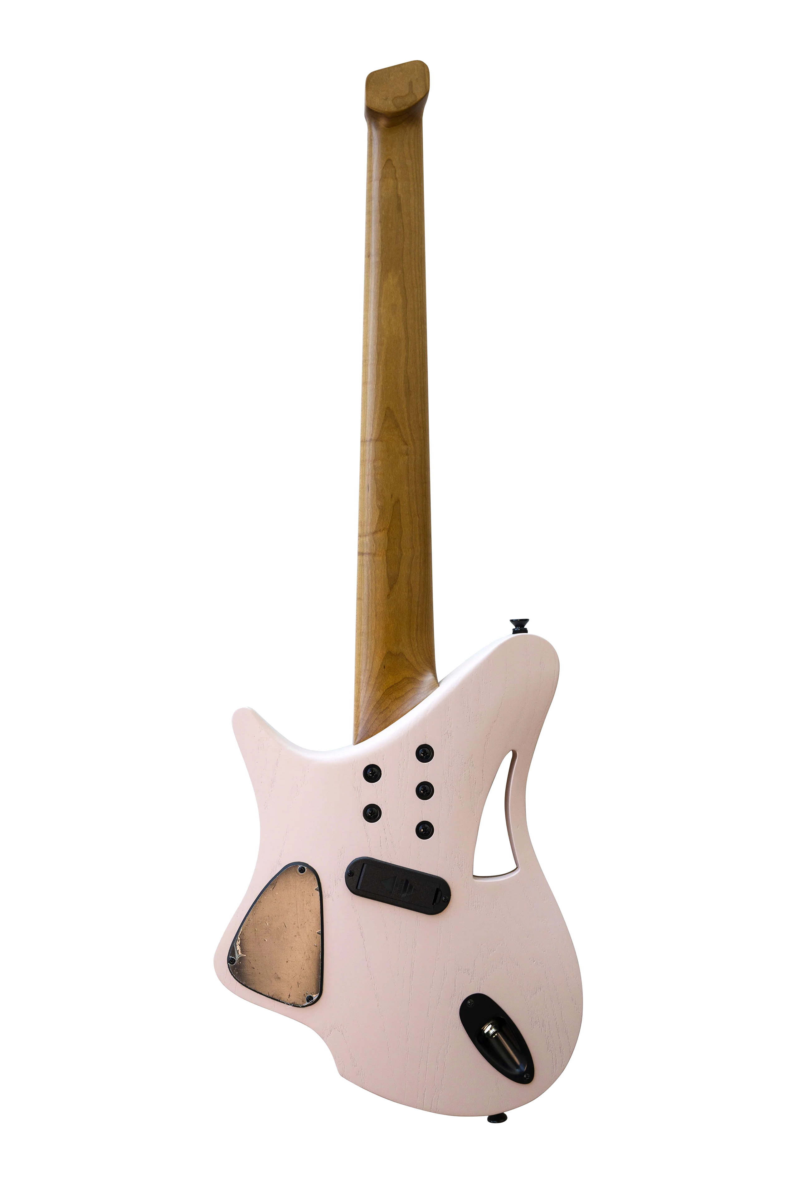 back of vetus guitar in pink