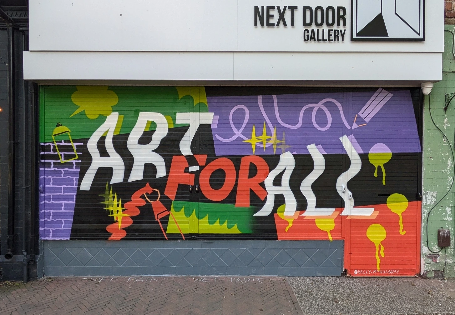 Photo of Becky's colourful outdoor mural work