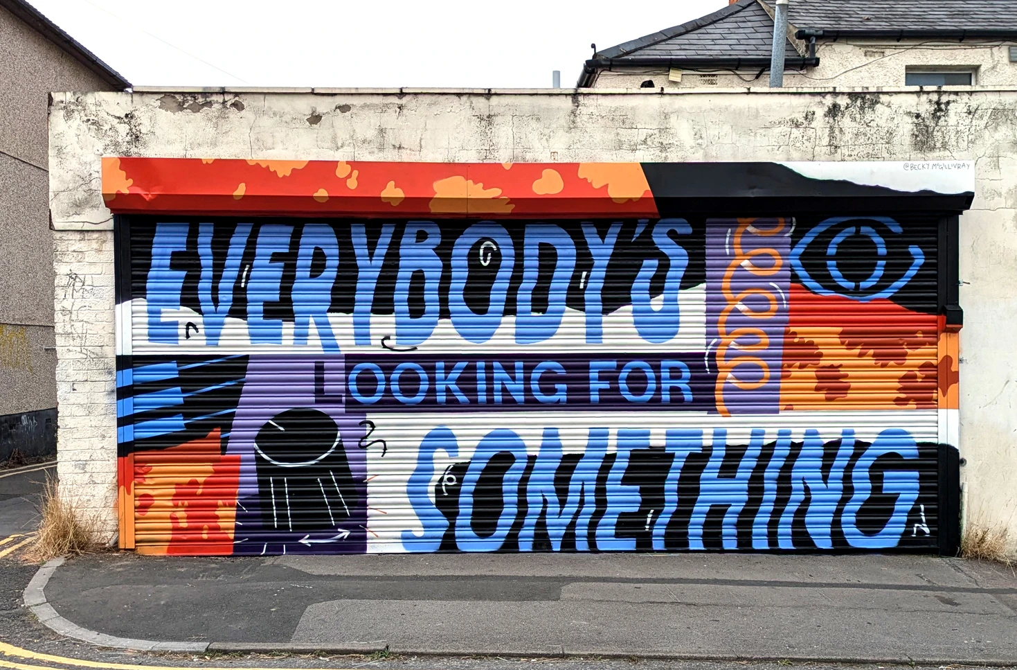 Photo of Becky's colourful outdoor mural work